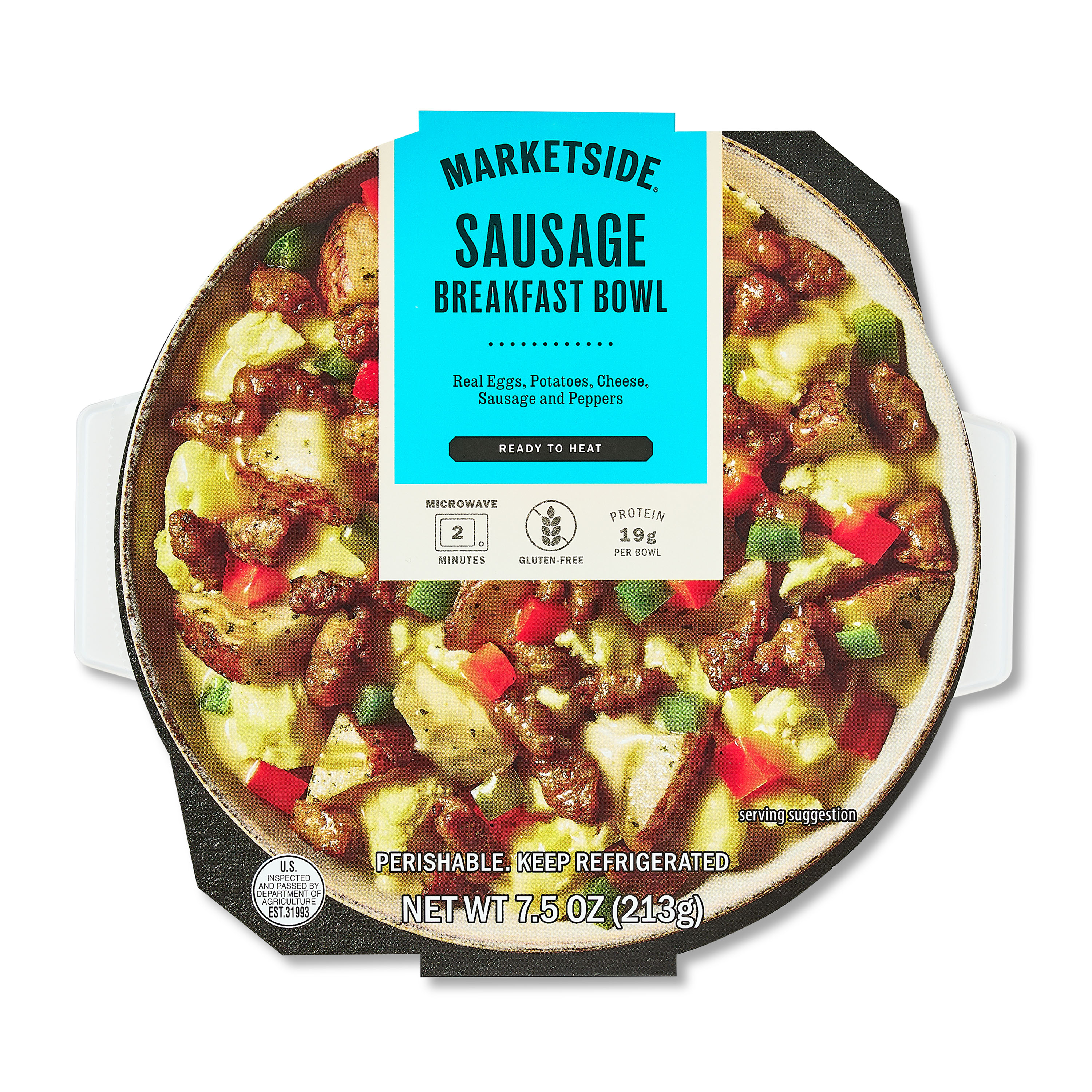 Marketside Ready to Heat Sausage Breakfast Bowl, 7.5 oz (Refrigerated)