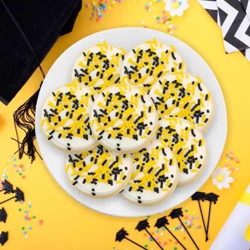 Freshness Guaranteed Frosted Sugar Cookie, Graduation, 13.5 oz, 10 Count, Baked thumbnail 2