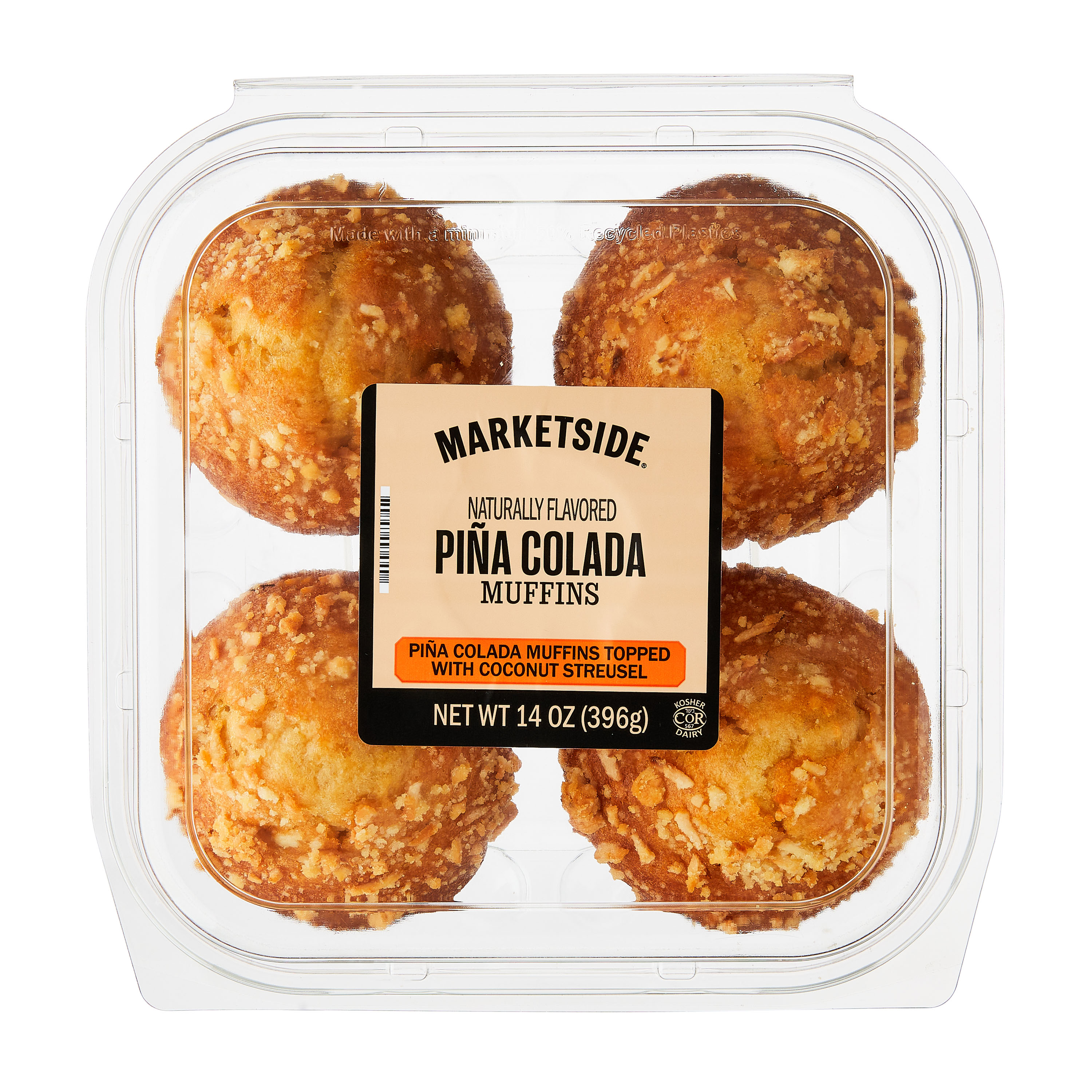 Marketside Pina Colada Muffins, 14 oz, 4 Count