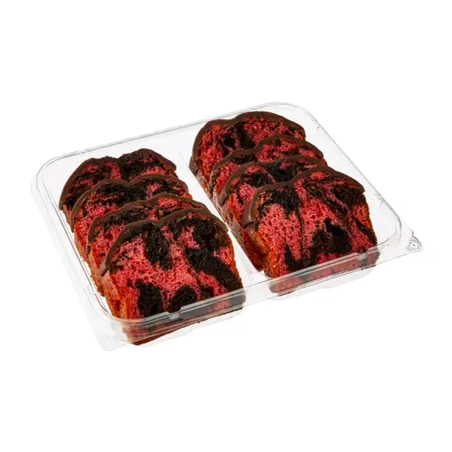 Marketside Iced Chocolate Raspberry Sliced Loaf Cake, 14.1 oz, 8 Count thumbnail 3