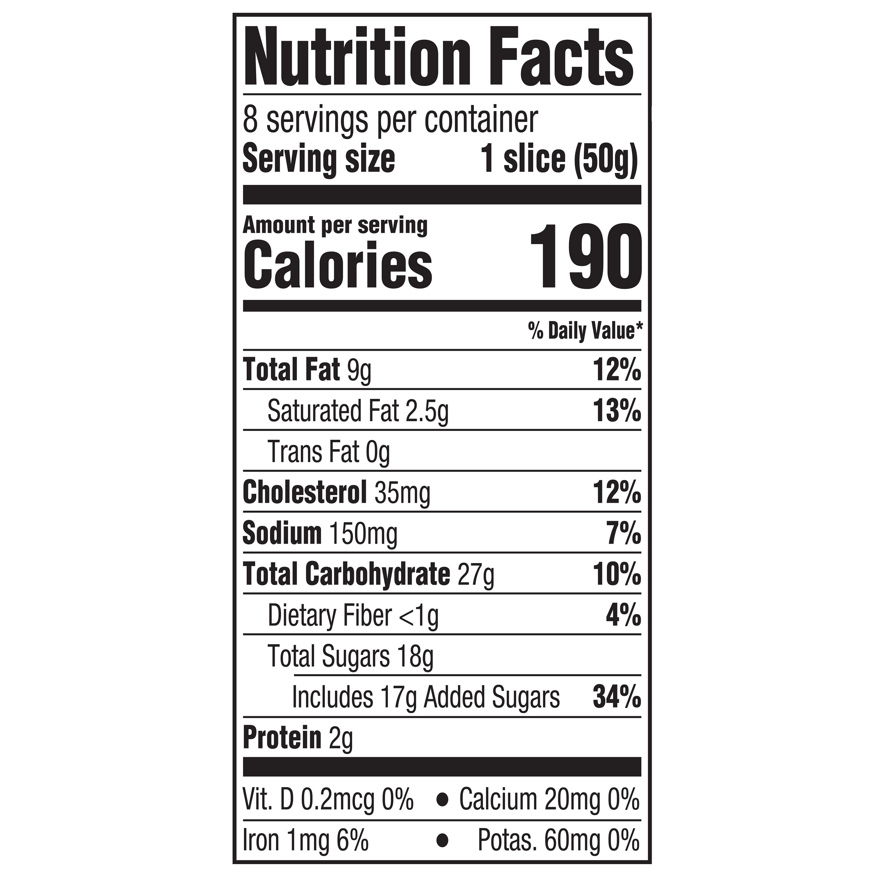 Marketside Iced Chocolate Raspberry Sliced Loaf Cake, 14.1 oz, 8 Count thumbnail 4