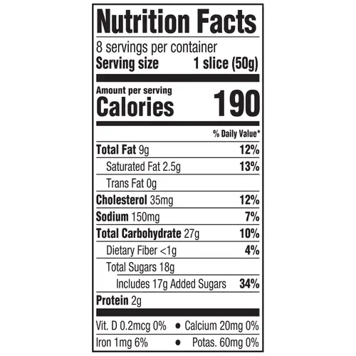 Marketside Iced Chocolate Strawberry Sliced Loaf Cake, 14.1 oz, 8 Count thumbnail 4