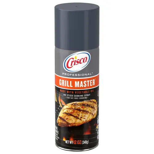 Crisco Grill Master No-Stick Cooking Spray Can, Made with Vegetable Oil, 12 oz