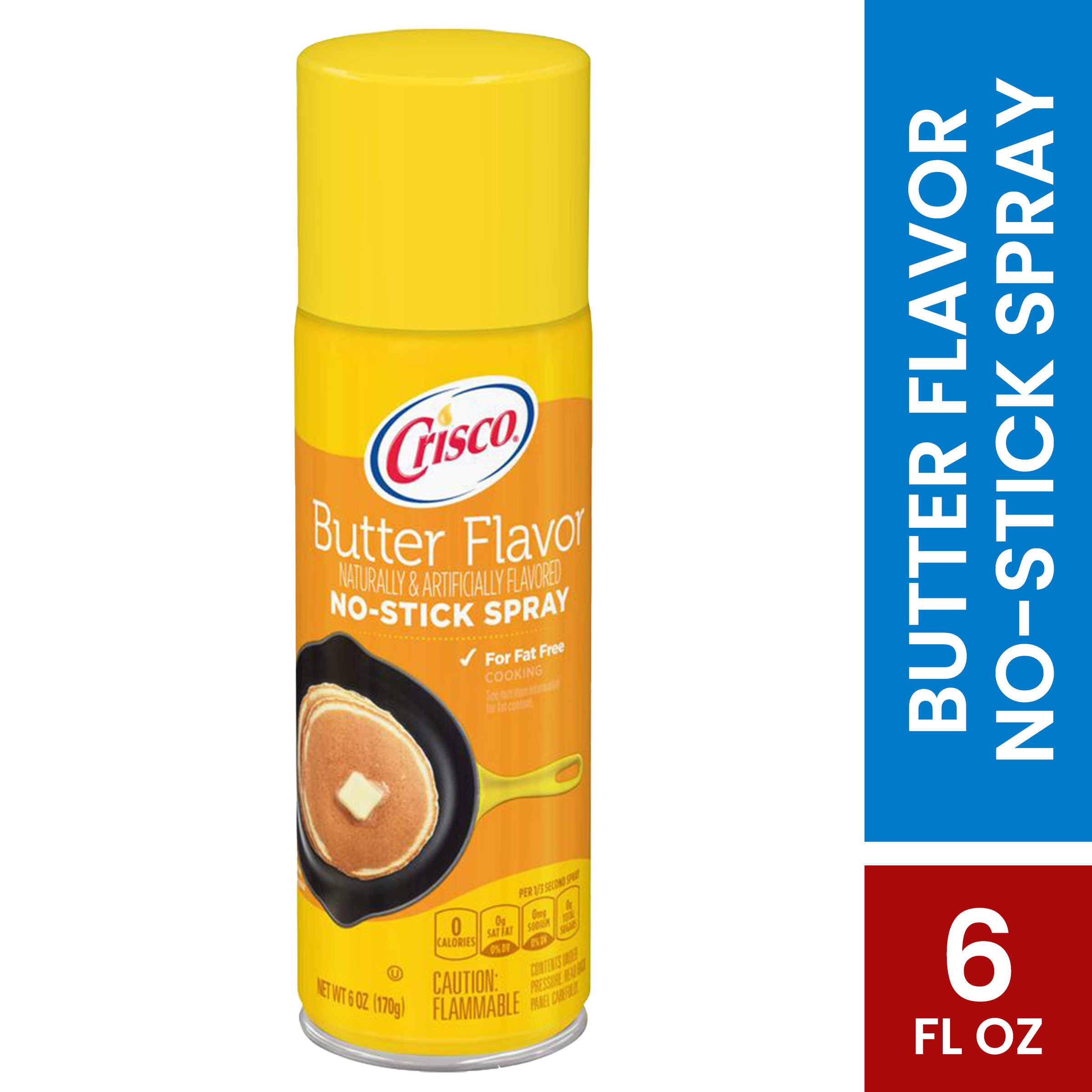 Crisco Butter Flavor No-Stick Cooking Spray Can, 6 oz