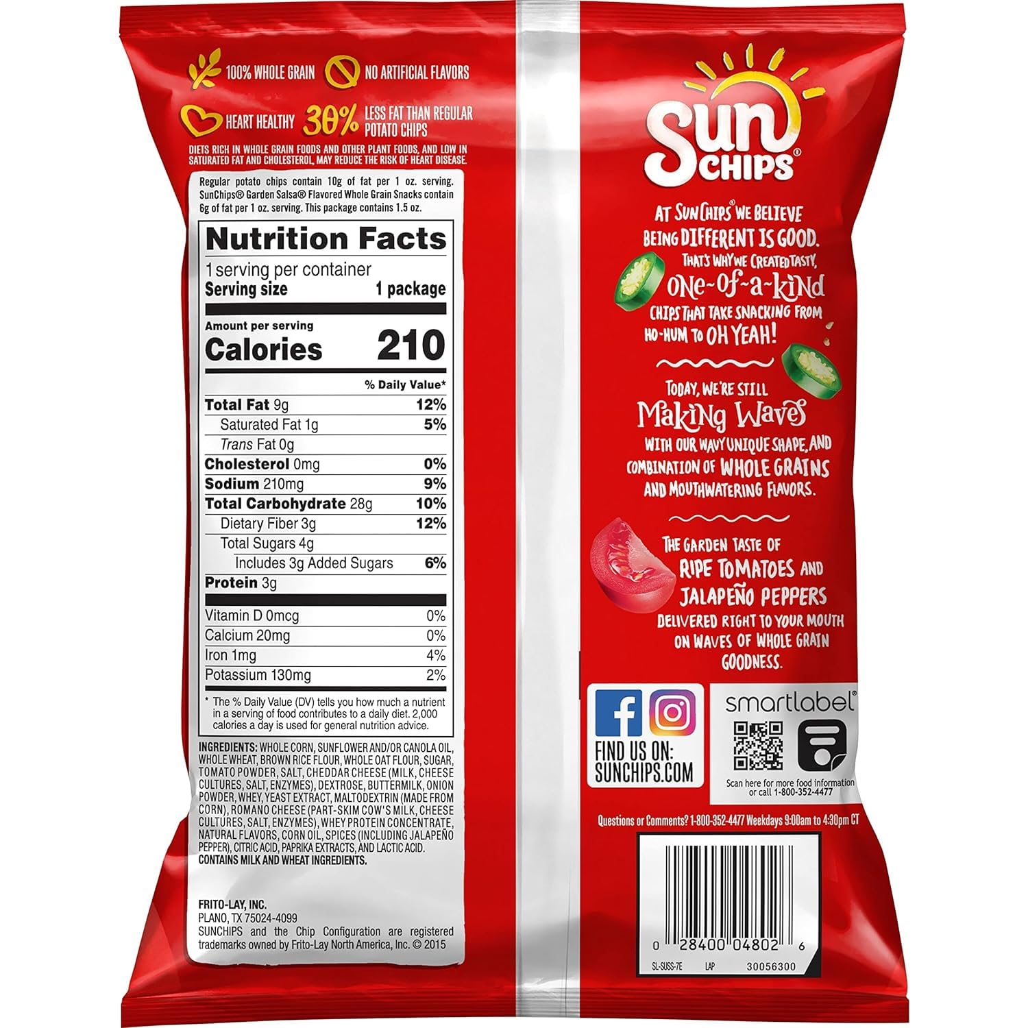 Sun Chips Garden Salsa 100% Whole Grain Value Pack Bundled by SUPERDEALS | 1.5 Oz Bag | Garden Salsa | Pack of 12 with mystery g thumbnail 3