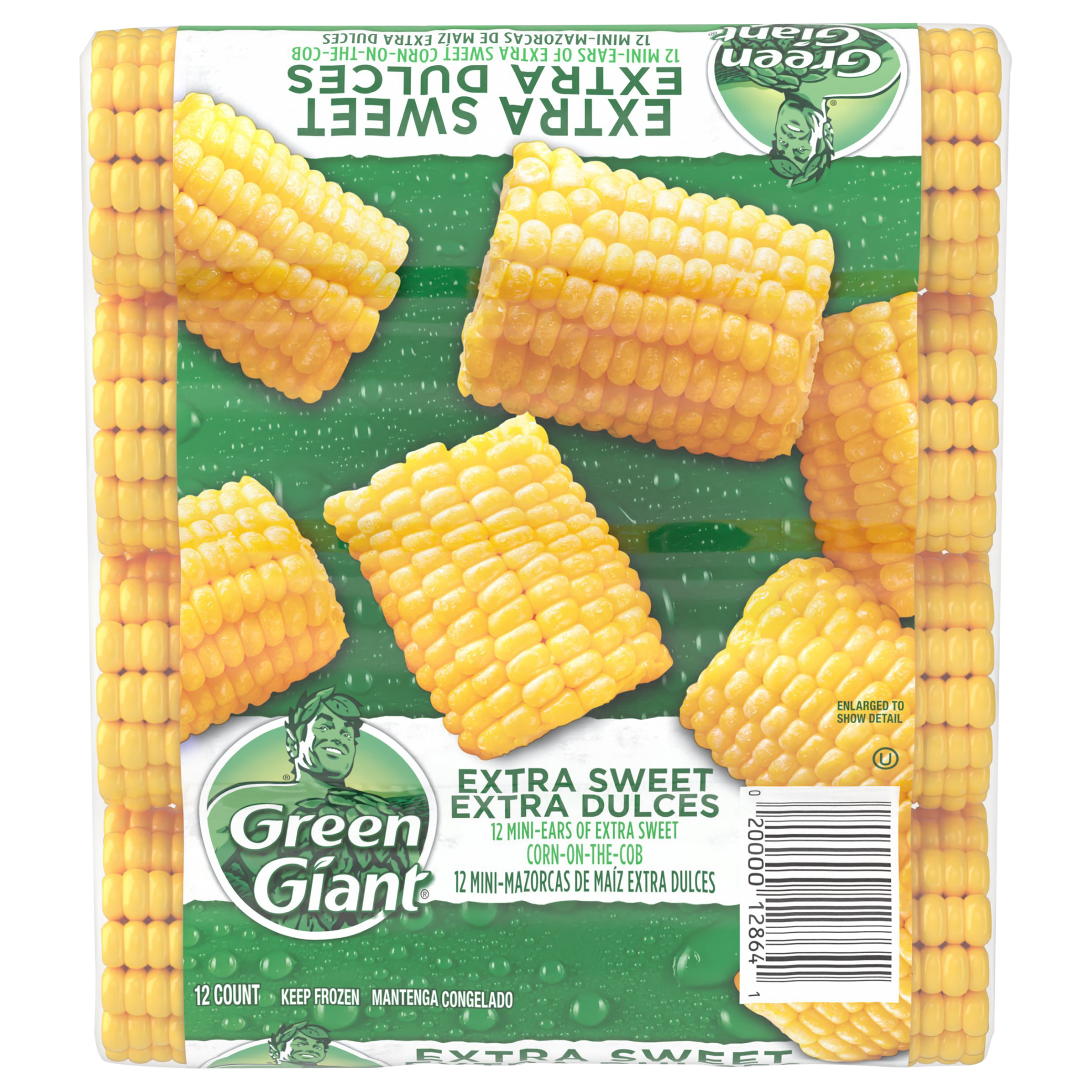 Green Giant Extra Sweet Corn on The Cob, 12 Count Bag (Frozen)
