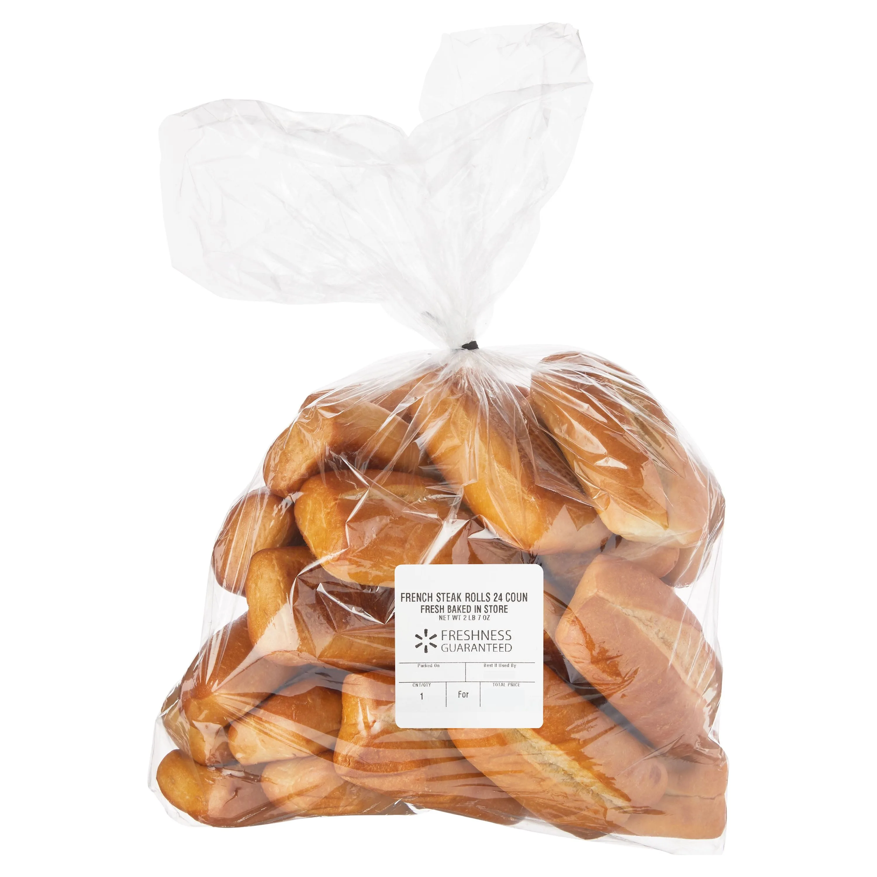 Freshness Guaranteed French Steak Rolls, 2 lb 7 oz, 24 Count