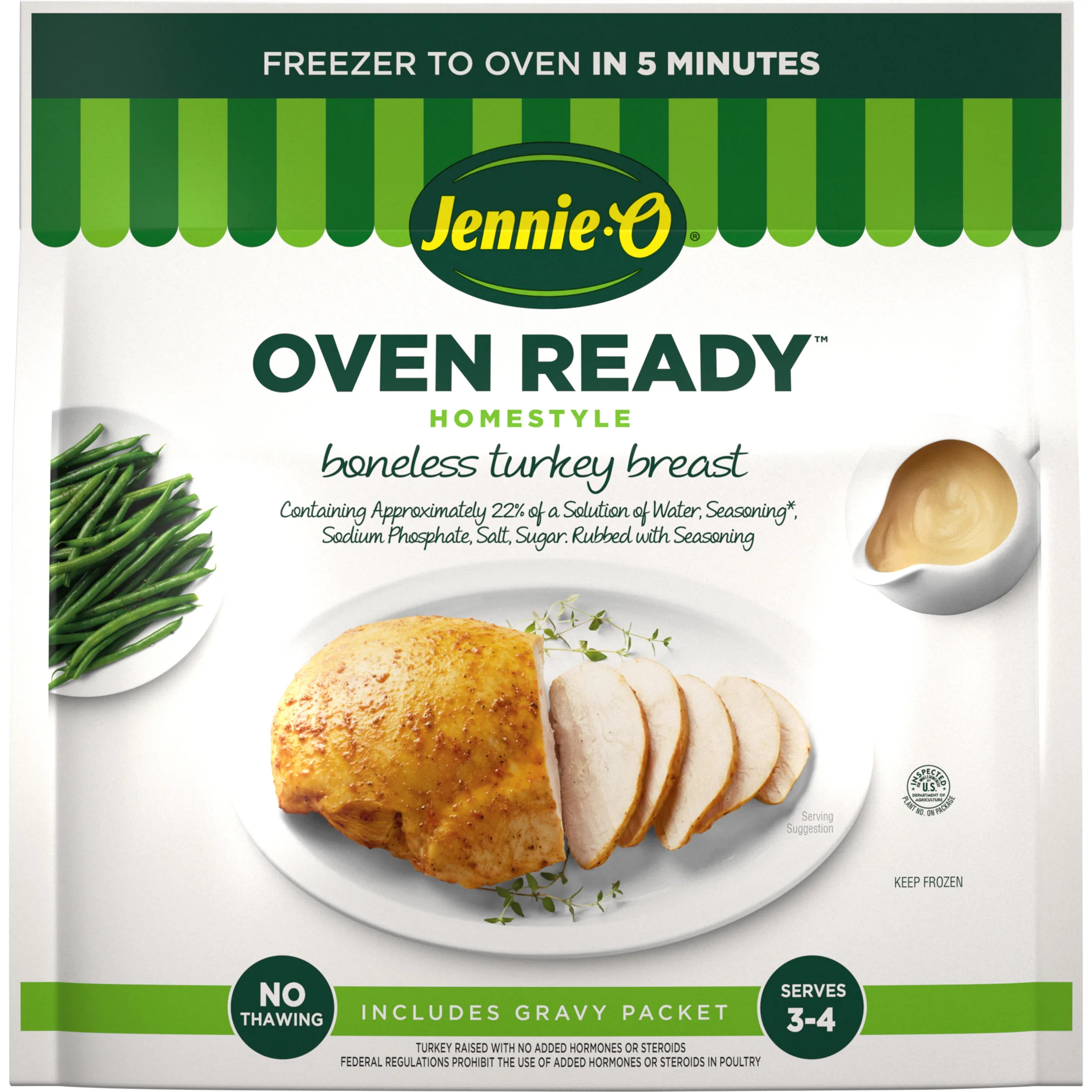 JENNIE-O OVEN READY Boneless Turkey Breast, Frozen,  2 - 3 lb Plastic Bag