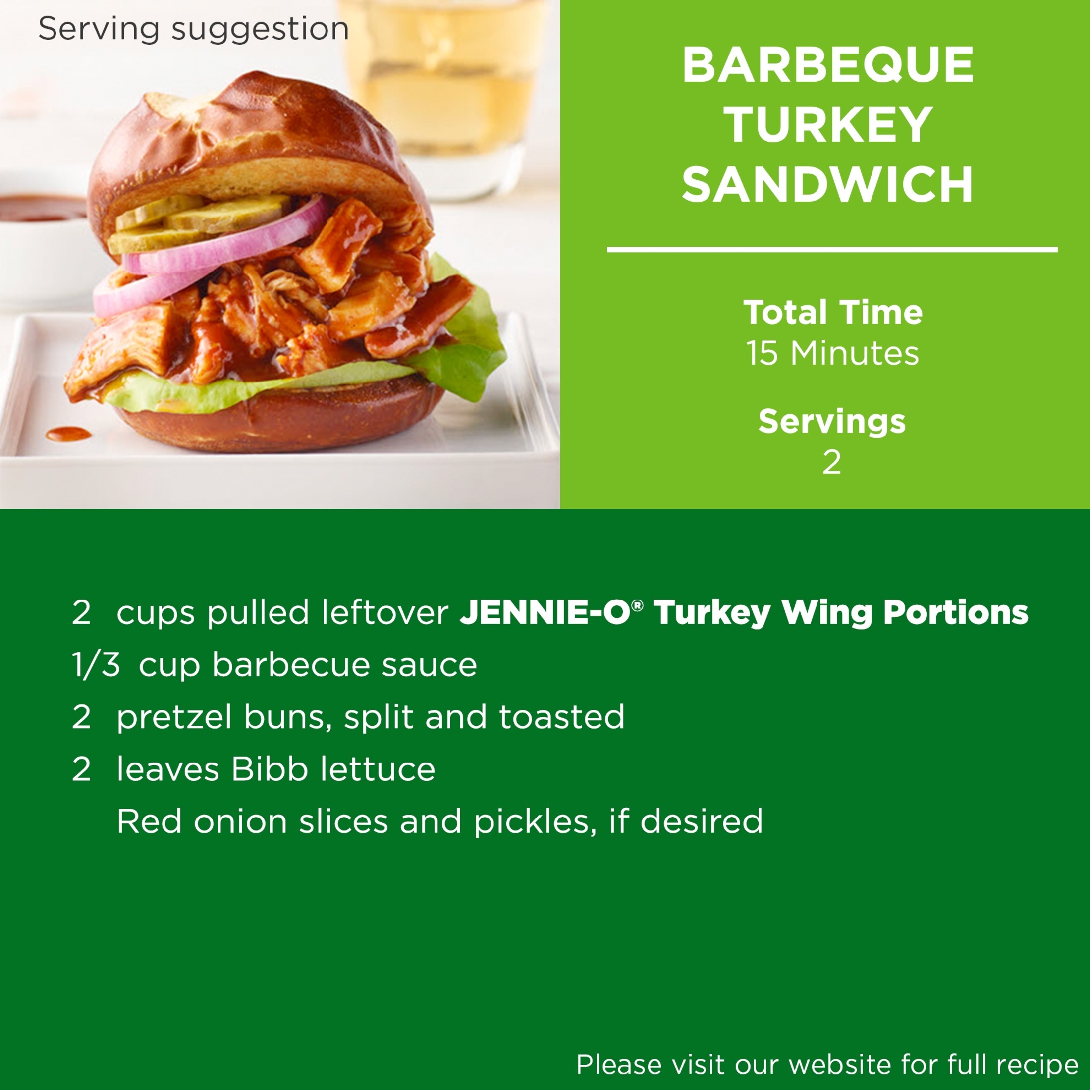 JENNIE-O Raw Turkey Wing Portions, Refrigerated, 2-3 lb Plastic Tray thumbnail 2