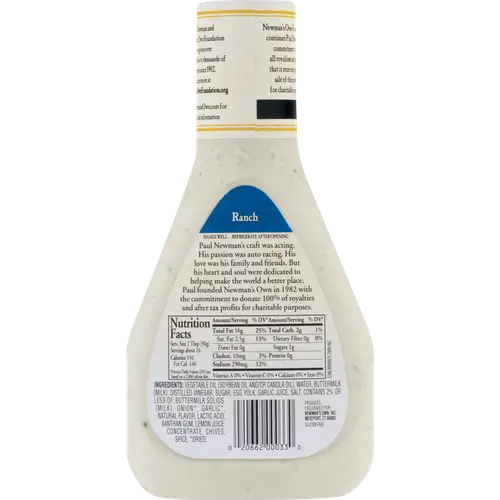 Newman's Own Ranch Dressing, 16oz bottle thumbnail 4
