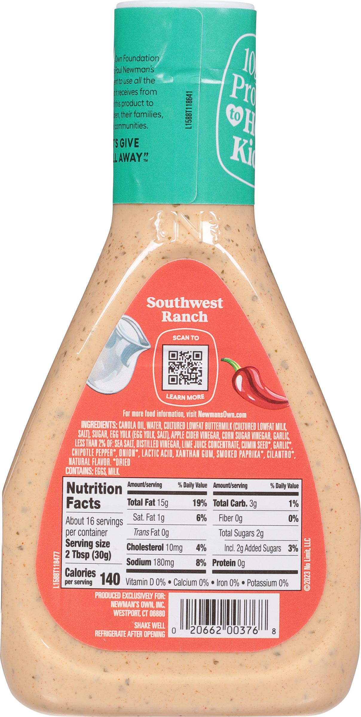 Newman's Own Southwest Ranch Salad Dressing thumbnail 2