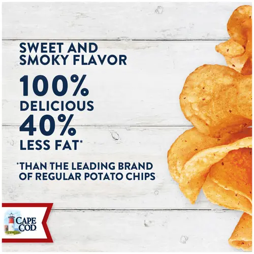Cape Cod Potato Chips, Less Fat Sweet Mesquite Barbeque Kettle Cooked Chips, 16 oz thumbnail 2