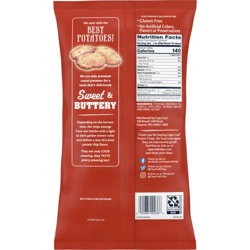 Cape Cod Potato Chips, Russet Kettle Chips, 7.5 oz thumbnail 3