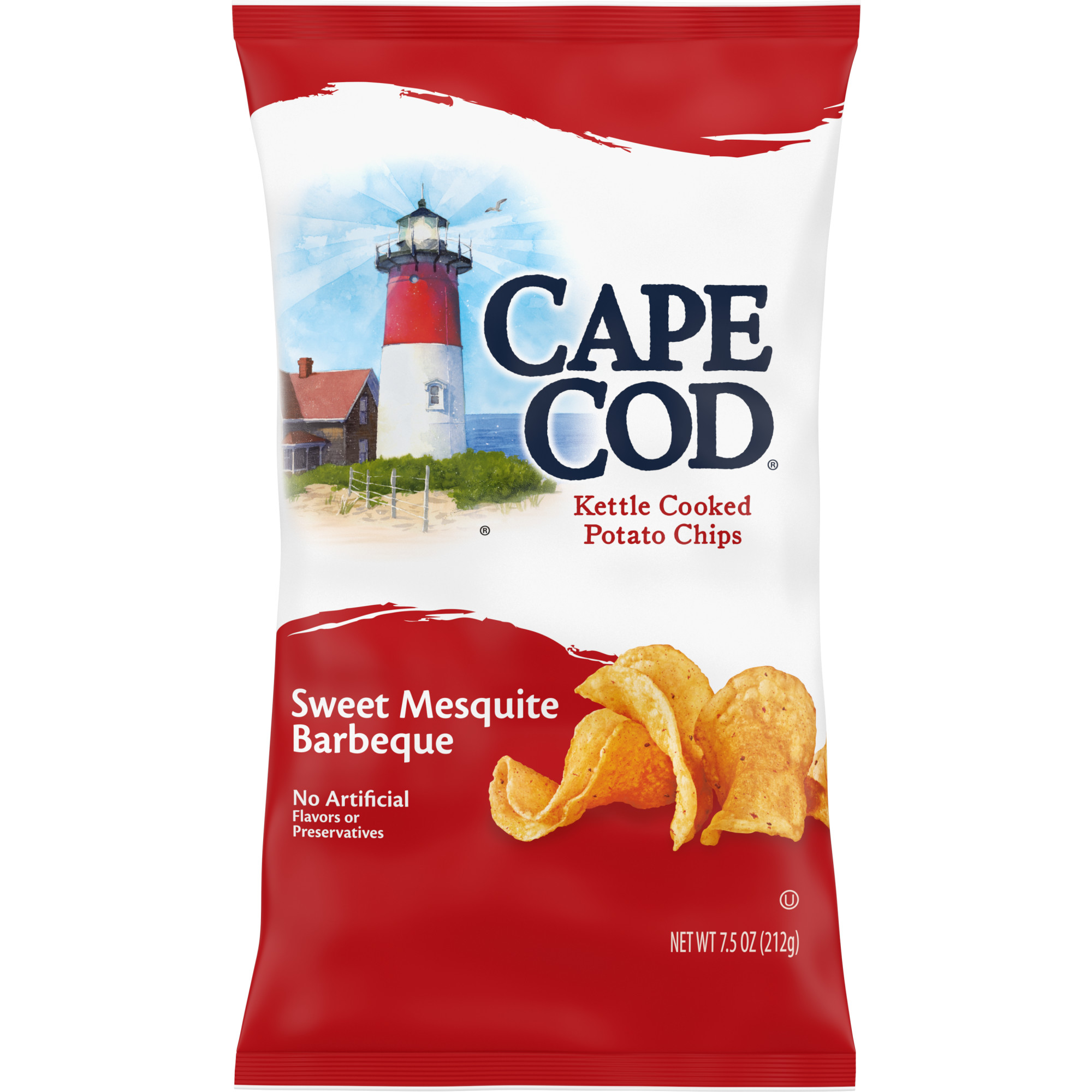 Cape Cod Potato Chips, Sweet Mesquite Barbeque Kettle Chips, 7.5 oz