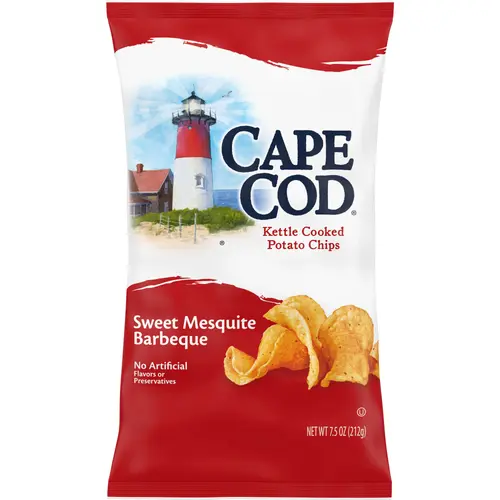 Cape Cod Potato Chips, Sweet Mesquite Barbeque Kettle Chips, 7.5 oz