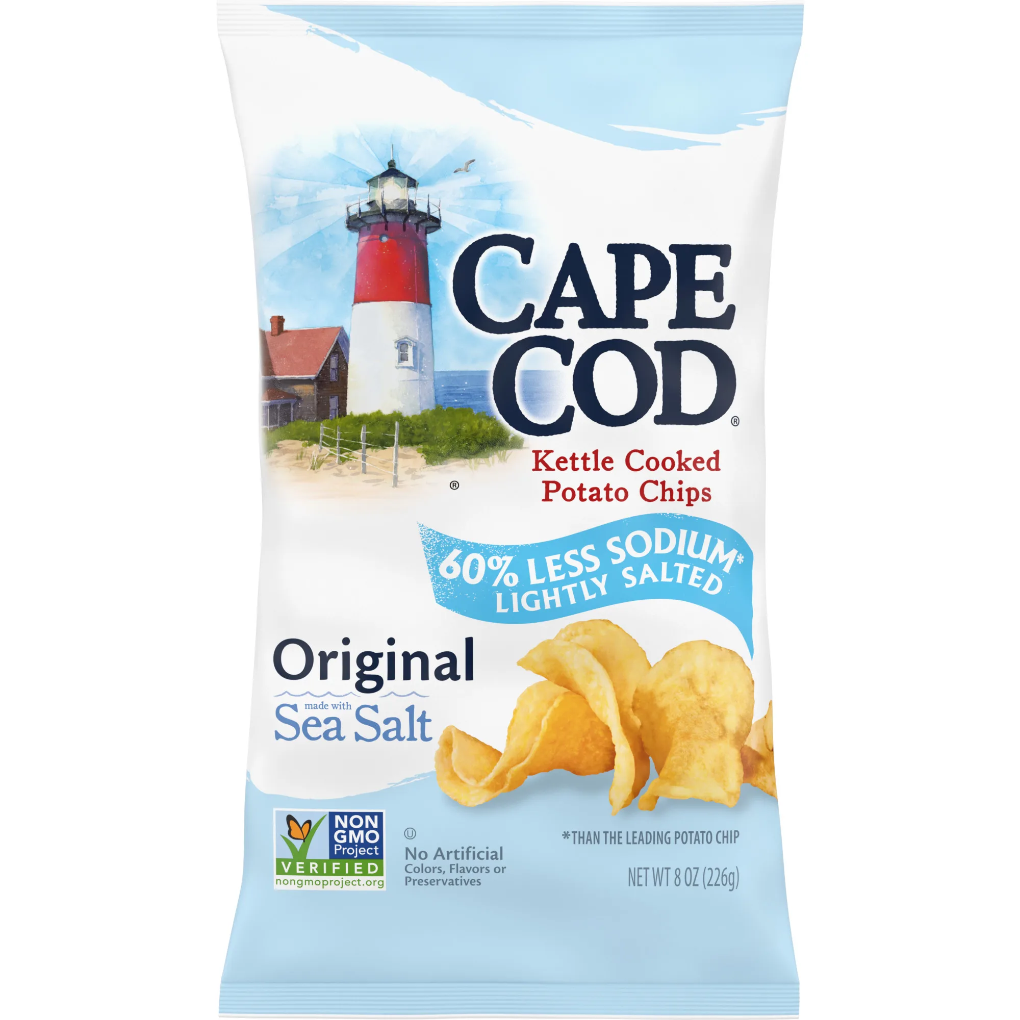 Cape Cod Potato Chips, Lightly Salted Original Kettle Chips, 8 oz