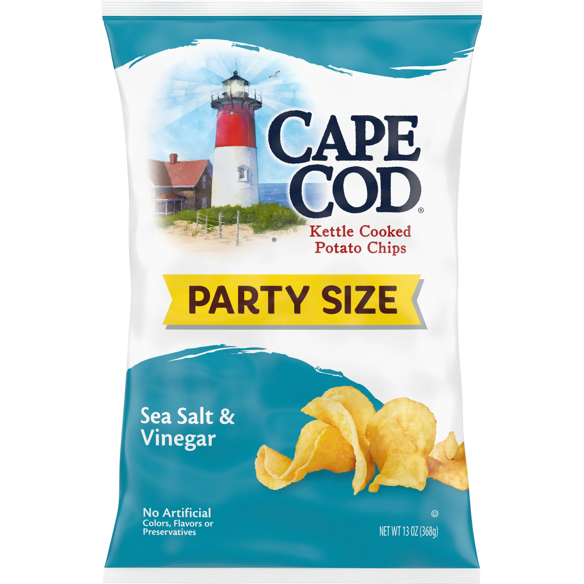 Cape Cod Potato Chips, Sea Salt & Vinegar Kettle Chips, 13 oz