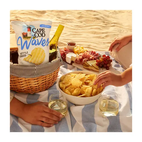 Cape Cod Potato Chips, Wavy Cut Sea Salt Kettle Chips, 16 oz thumbnail 4