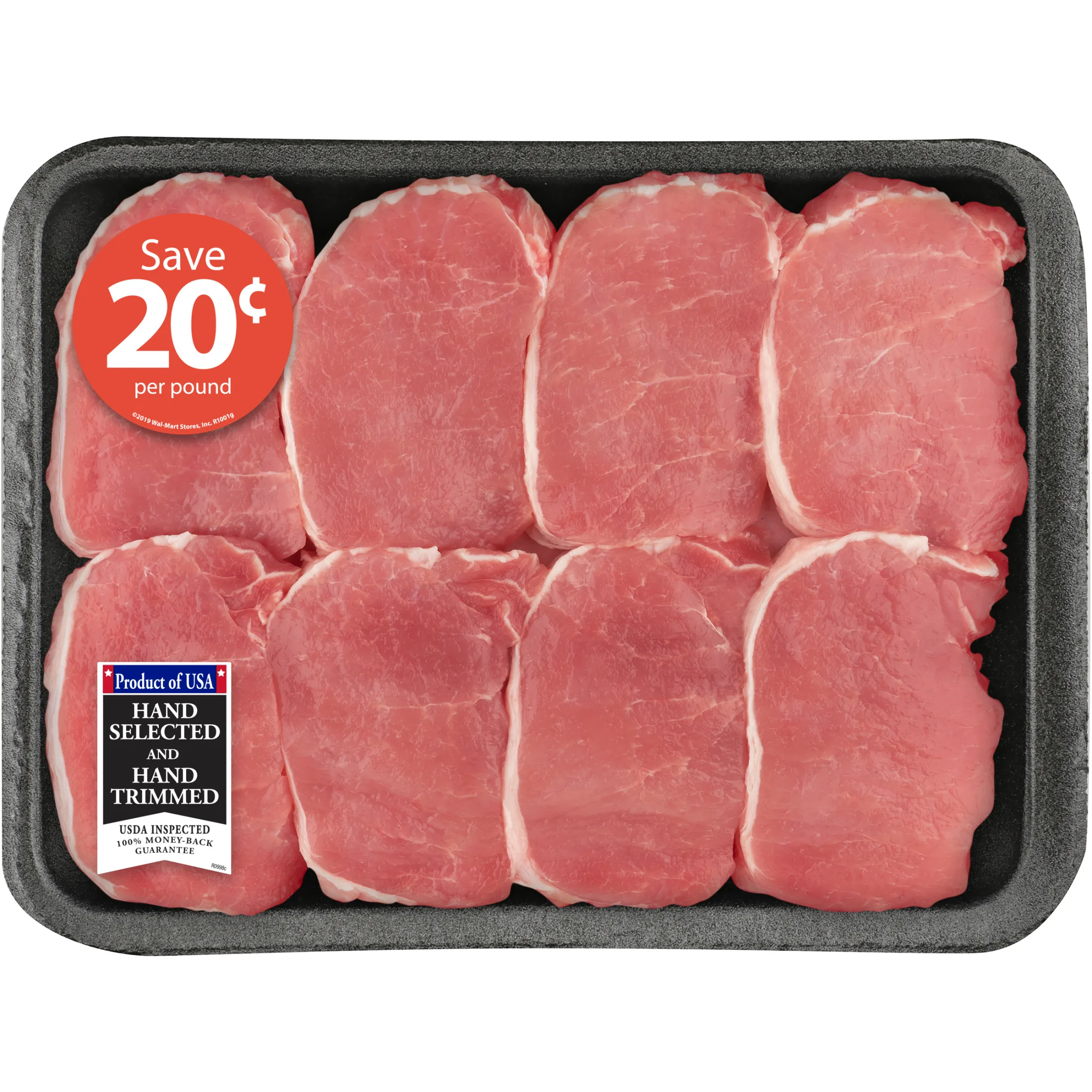 Pork Center Cut Loin Chops Boneless Family Pack, 2.0 - 3.8 lb Tray