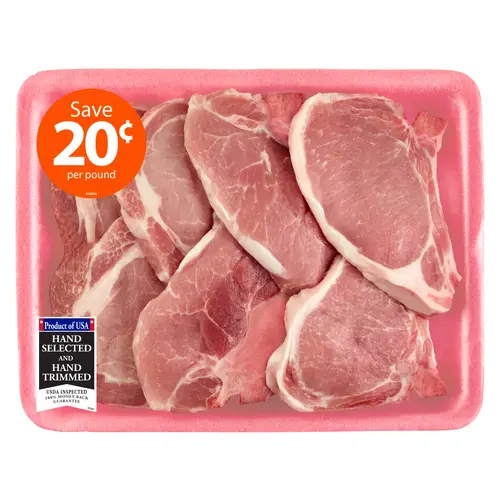 Pork Assorted Loin Chops, Bone-In, 2.94 - 4.4 lb Tray