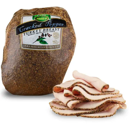JENNIE-O Premium Seasoned Cracked Pepper Turkey Breast, Deli Sliced,  2 oz Serving, 12 g Protein per Serving, Plastic Bag