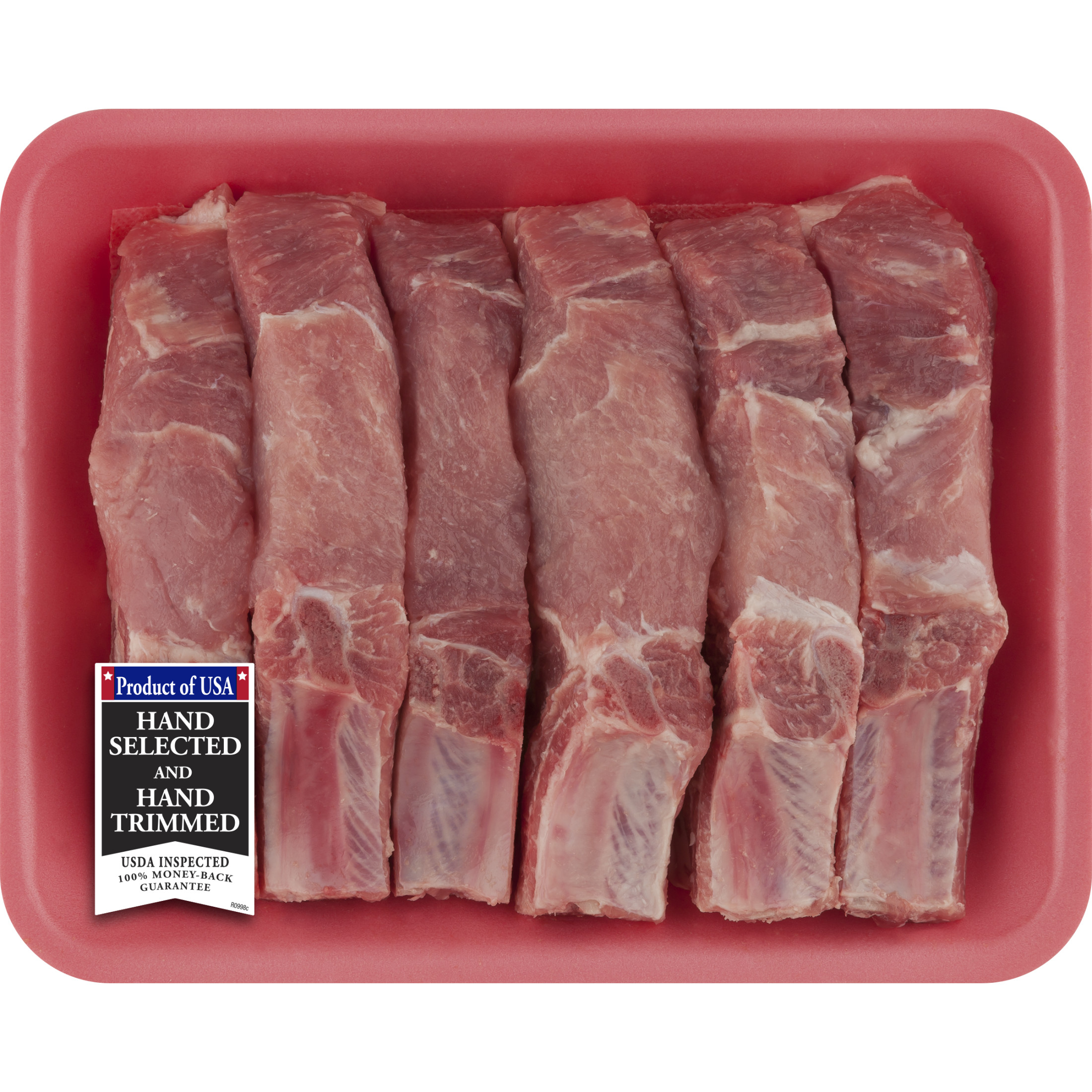 Pork Loin Country Style Ribs, Bone-In, 2.3 - 3.8 lb Tray