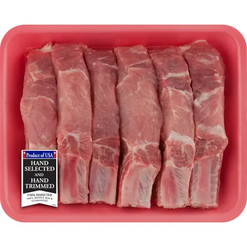 Pork Loin Country Style Ribs, Bone-In, 2.3 - 3.8 lb Tray