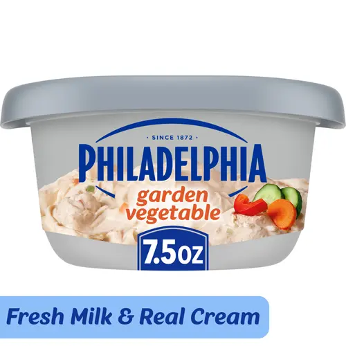 Philadelphia Garden Vegetable Cream Cheese Spread, 7.5 oz Tub