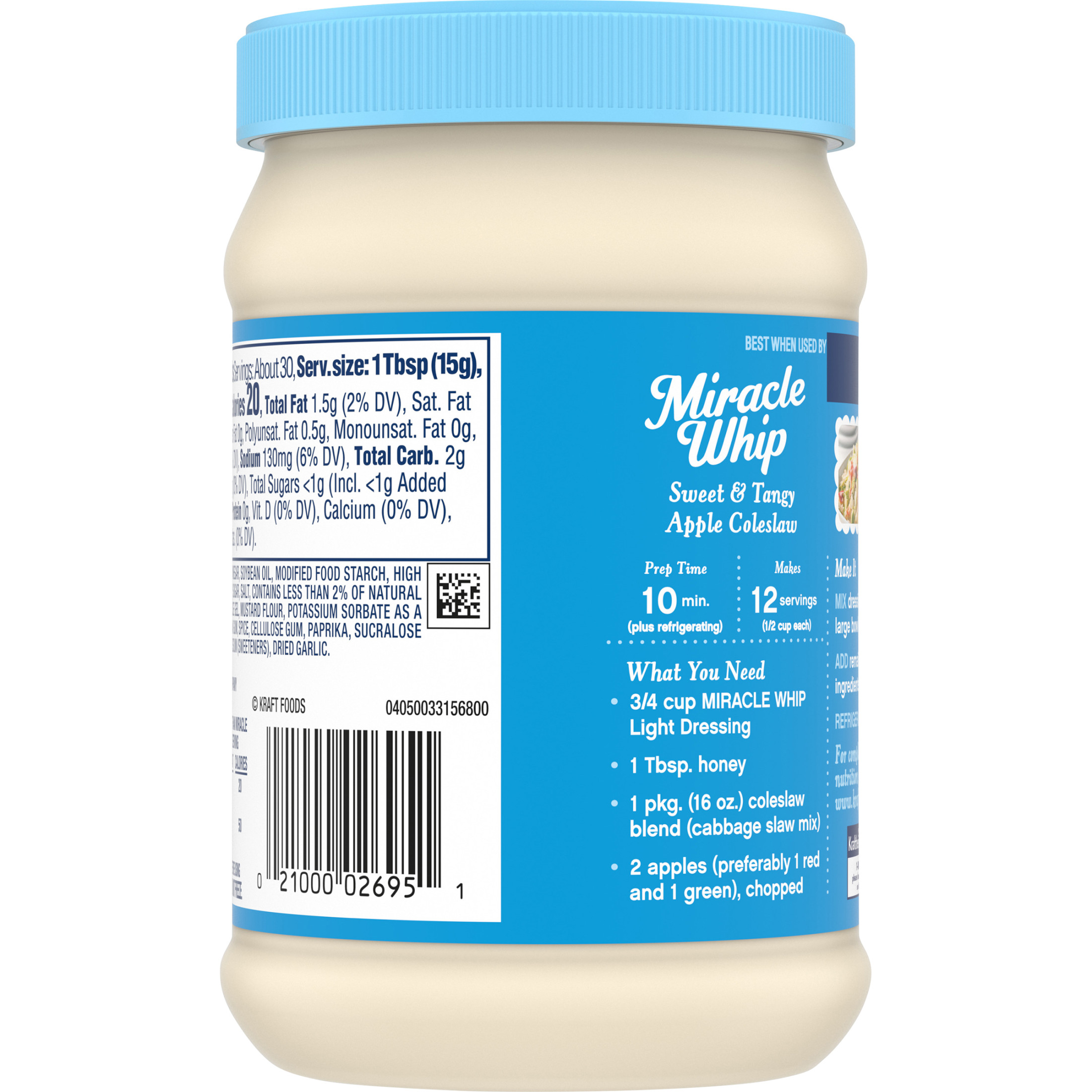 Miracle Whip Light Mayo-like Dressing Jar, 15 fl oz thumbnail 4