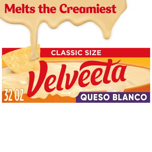 Velveeta Queso Blanco Melting Cheese Dip & Sauce, 32 oz Block