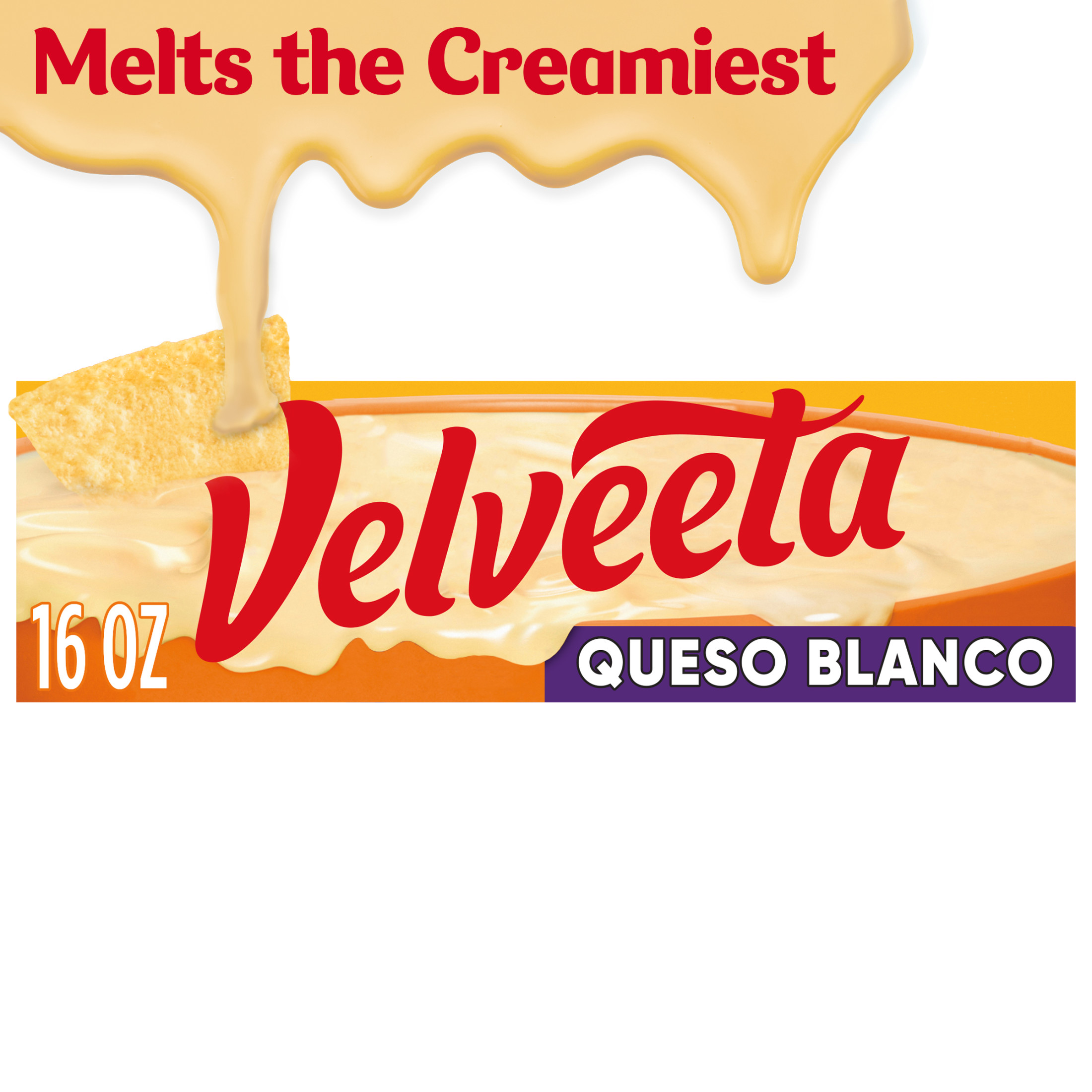 Velveeta Queso Blanco Melting Cheese Dip & Sauce, 16 oz Block