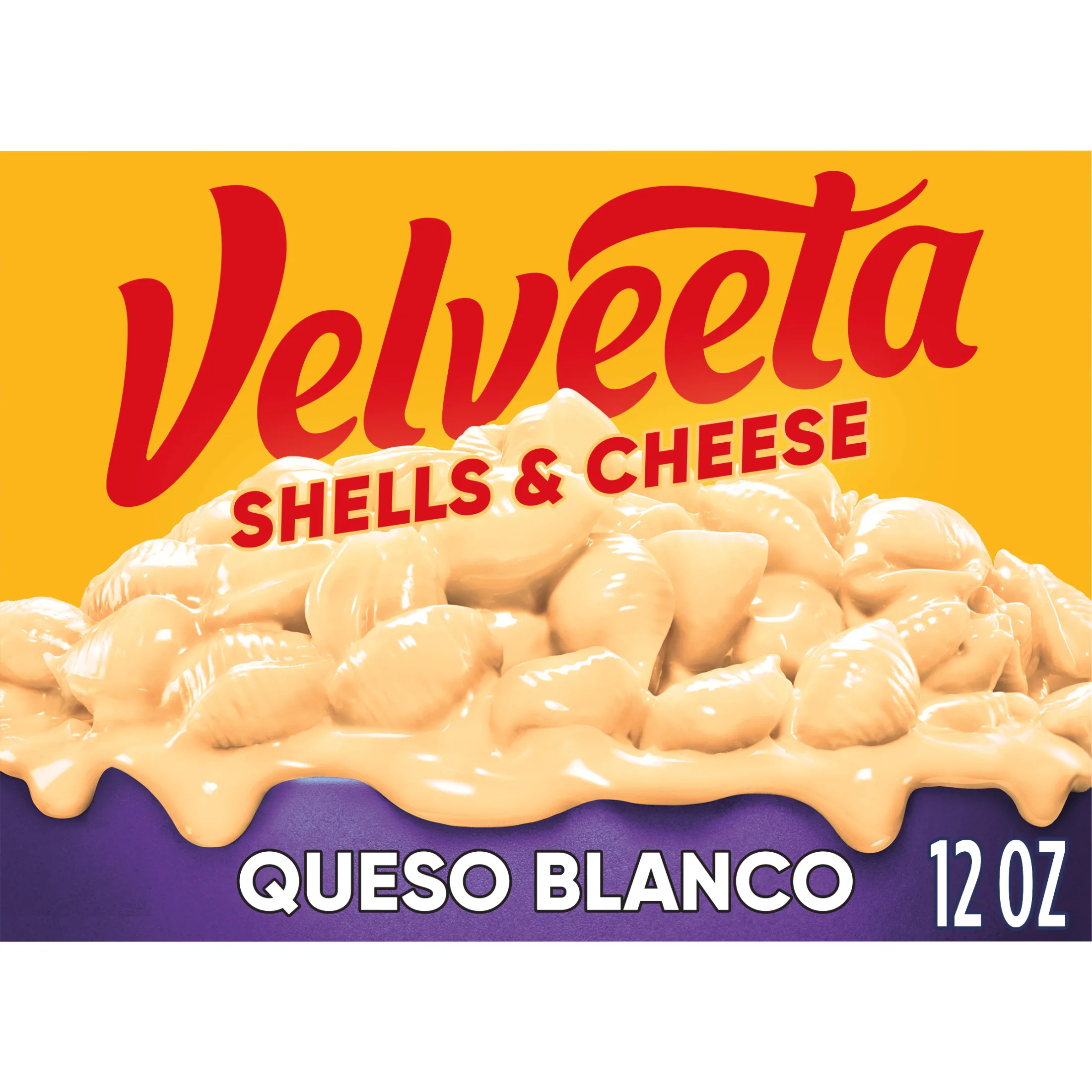 Velveeta Shells and Cheese Queso Blanco Mac N Cheese Dinner, 12 oz Box, Shelf-Stable