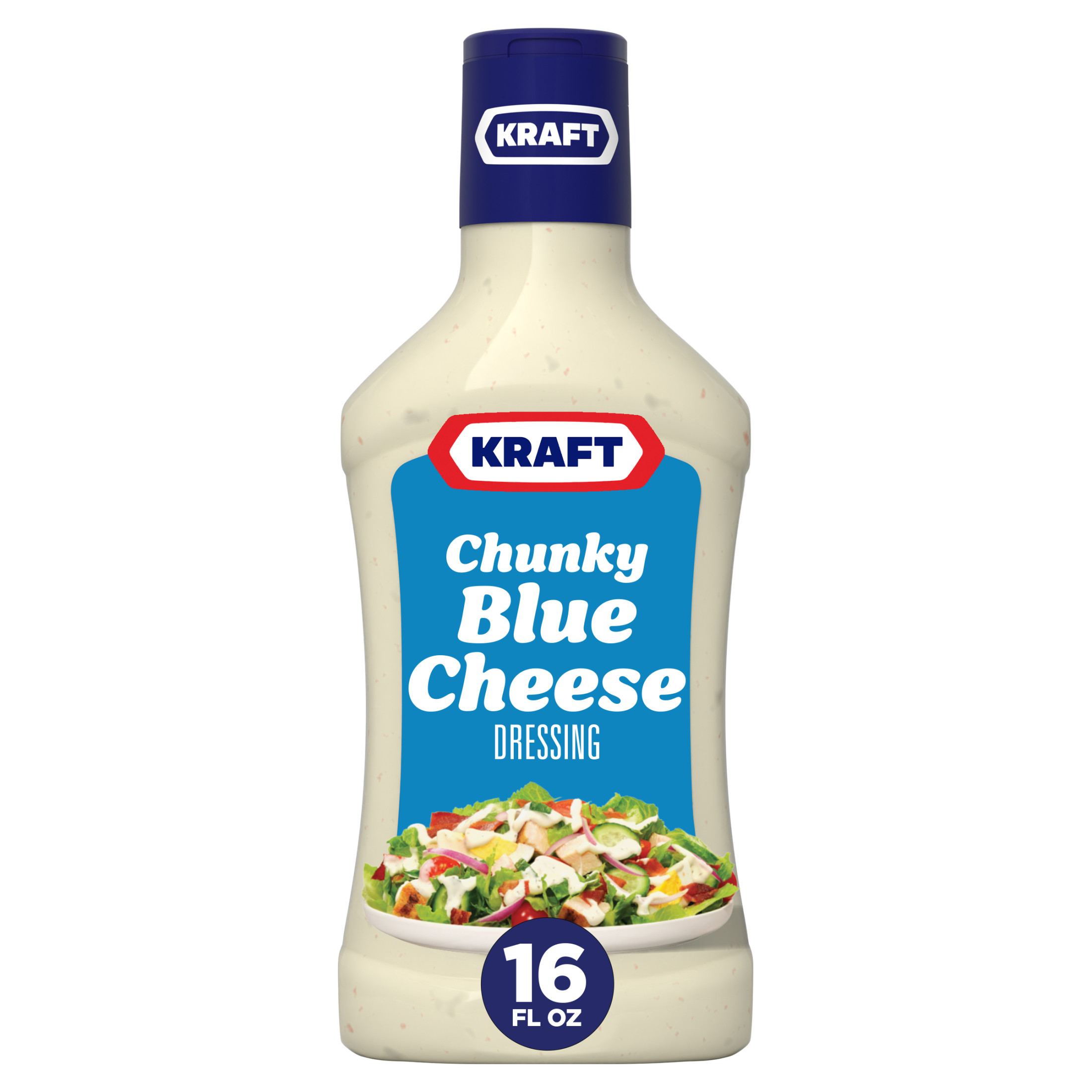 Kraft Chunky Blue Cheese Salad Dressing, 16 fl oz Bottle