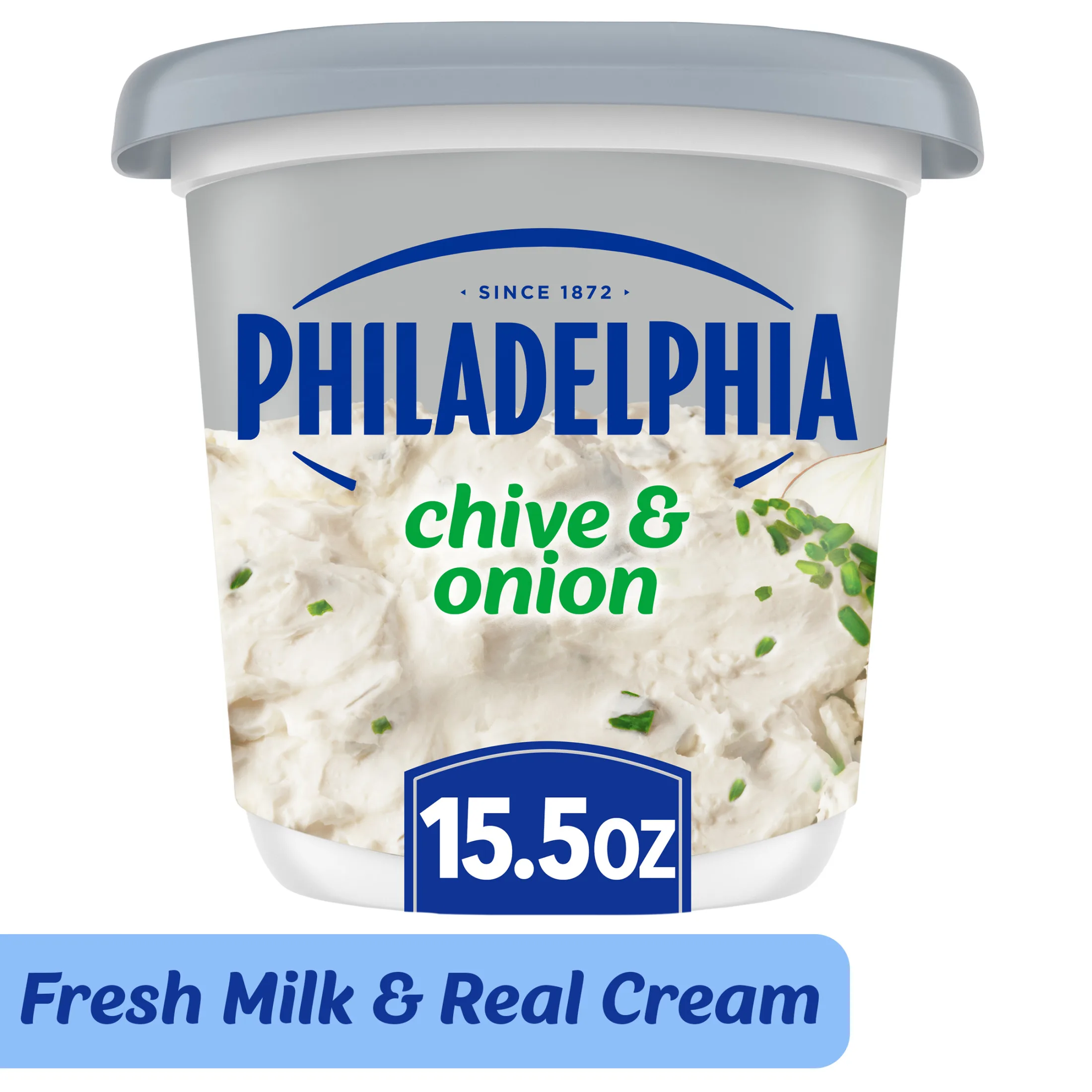 Philadelphia Chive & Onion Cream Cheese Spread, 15.5 oz Tub