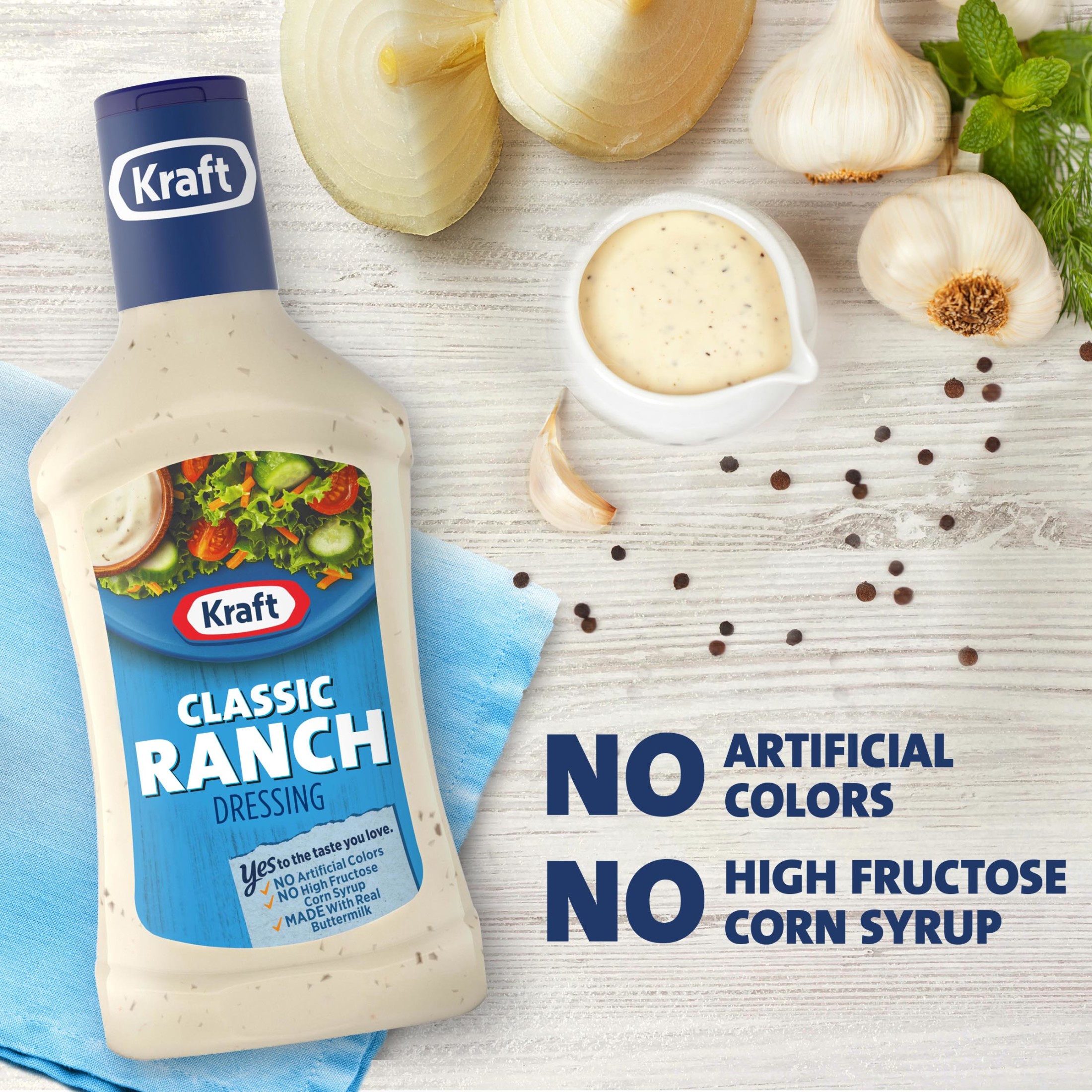 Kraft Classic Ranch Dressing, 16 fl oz Bottle thumbnail 3