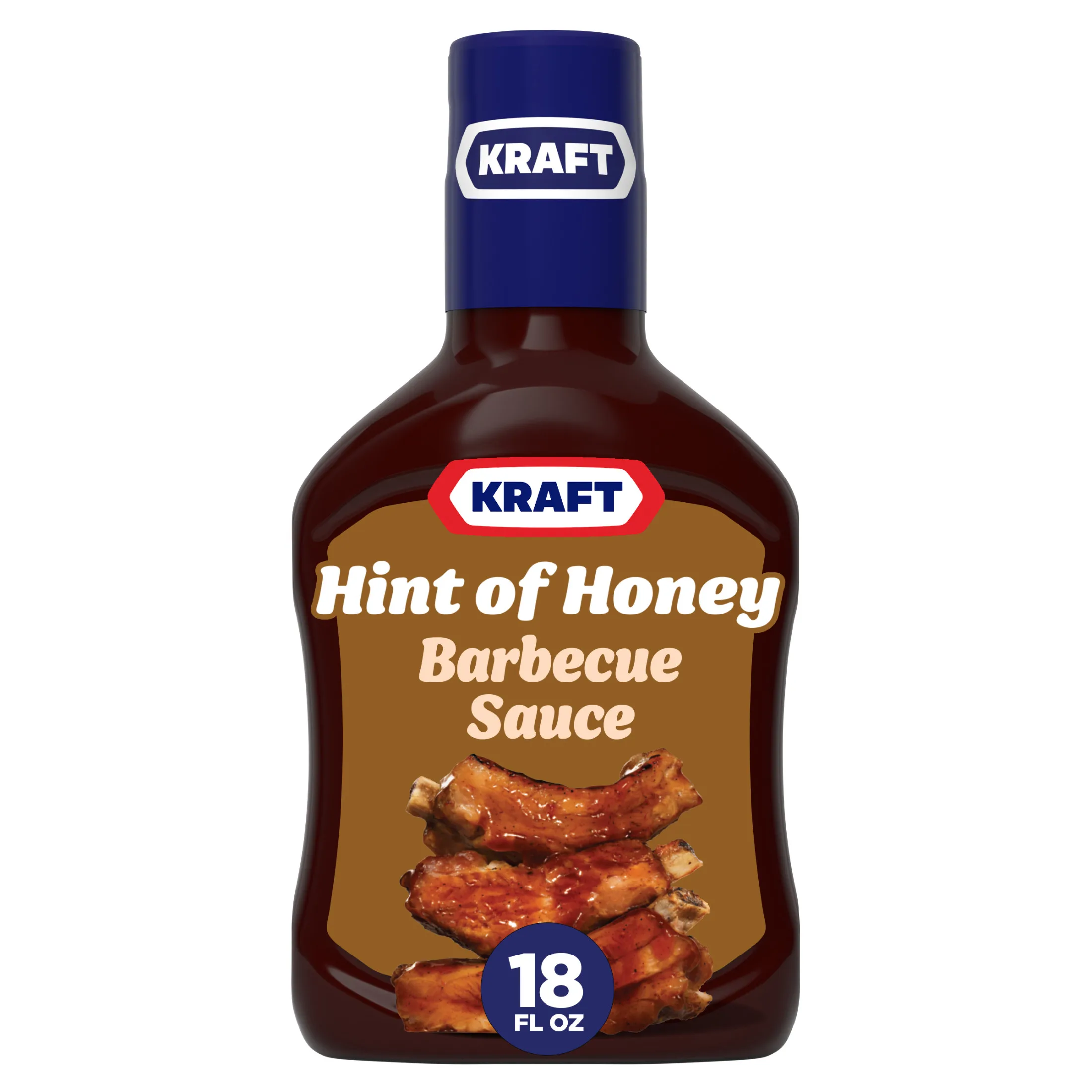 Kraft Sweet Honey Slow-Simmered Barbecue BBQ Sauce, 18 oz Bottle