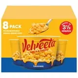 Velveeta Original Mac N Cheese Easy Microwaveable Dinner, 8 ct Pack, 2.39 oz Cups, Shelf-Stable