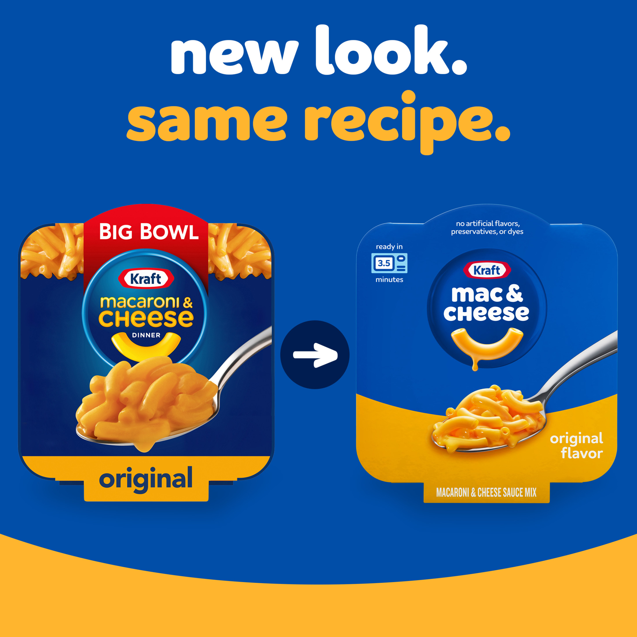 Kraft Original Mac N Cheese Cups Easy Microwavable Big Bowl Dinner, 3.5 oz Tray, Shelf-Stable thumbnail 2