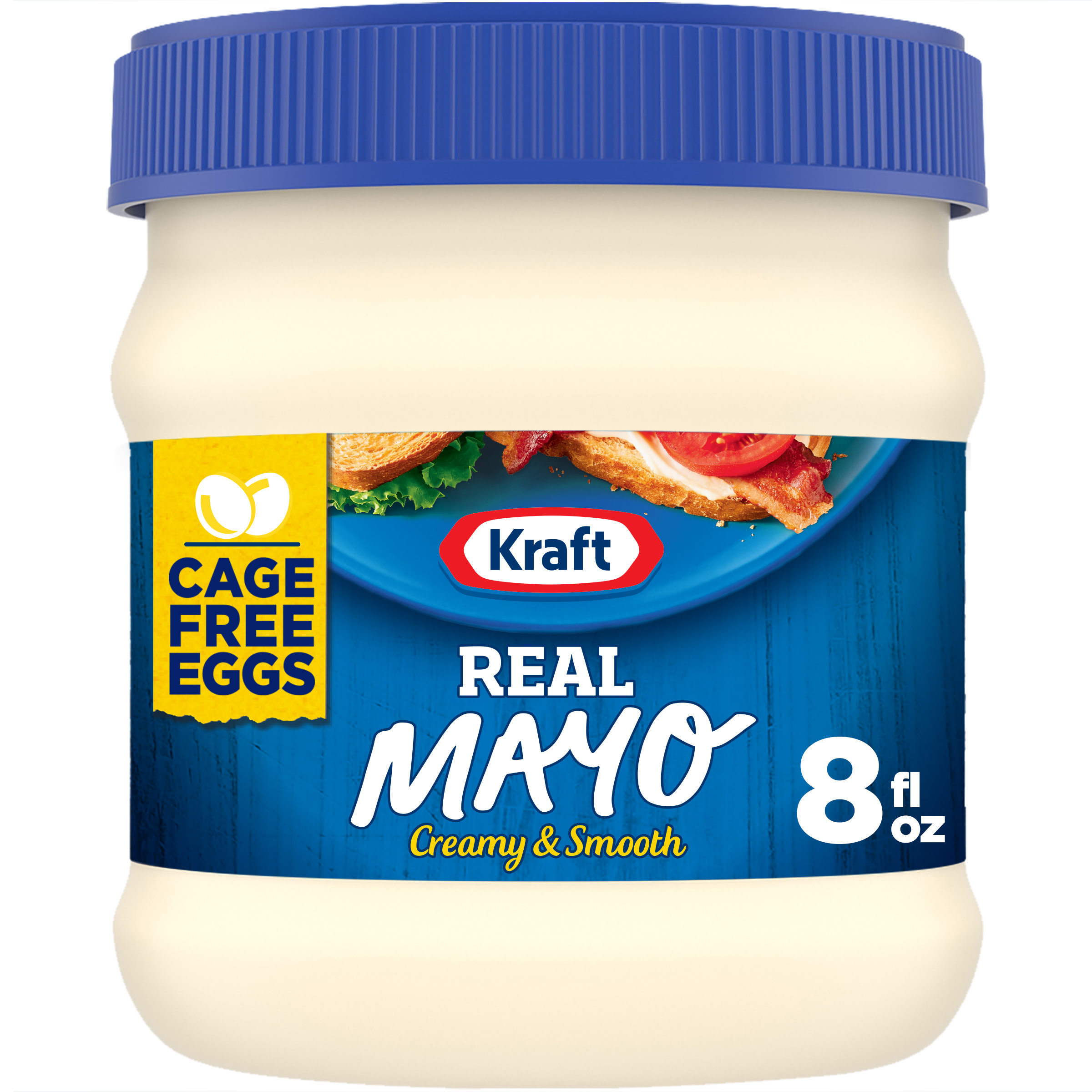 Kraft Real Mayo Creamy & Smooth Mayonnaise, 8 fl oz Jar