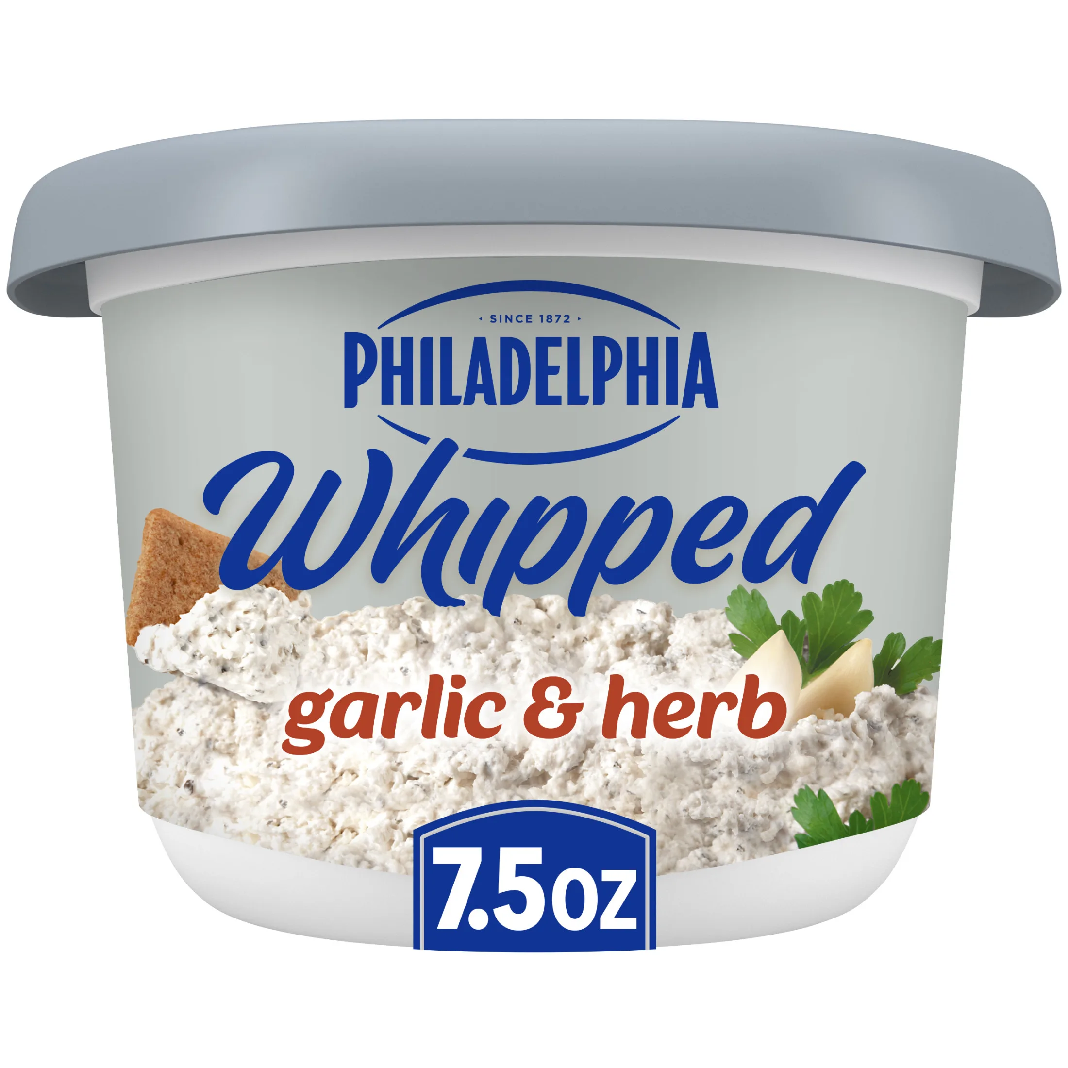 Philadelphia Garlic & Herb Whipped Cream Cheese Spread, 7.5 oz Tub