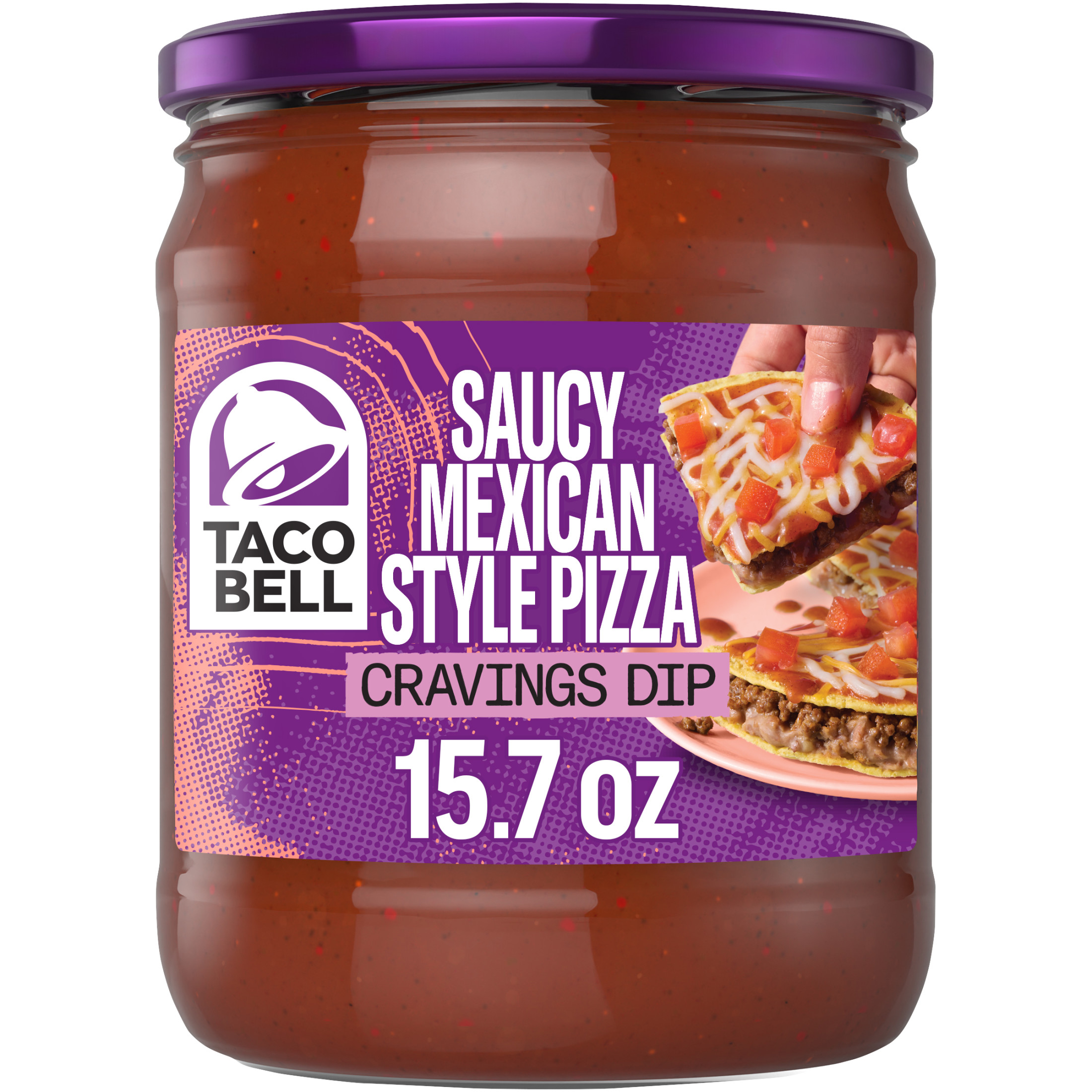 Taco Bell Saucy Mexican Style Pizza Cravings Dip, 15.7 oz Jar