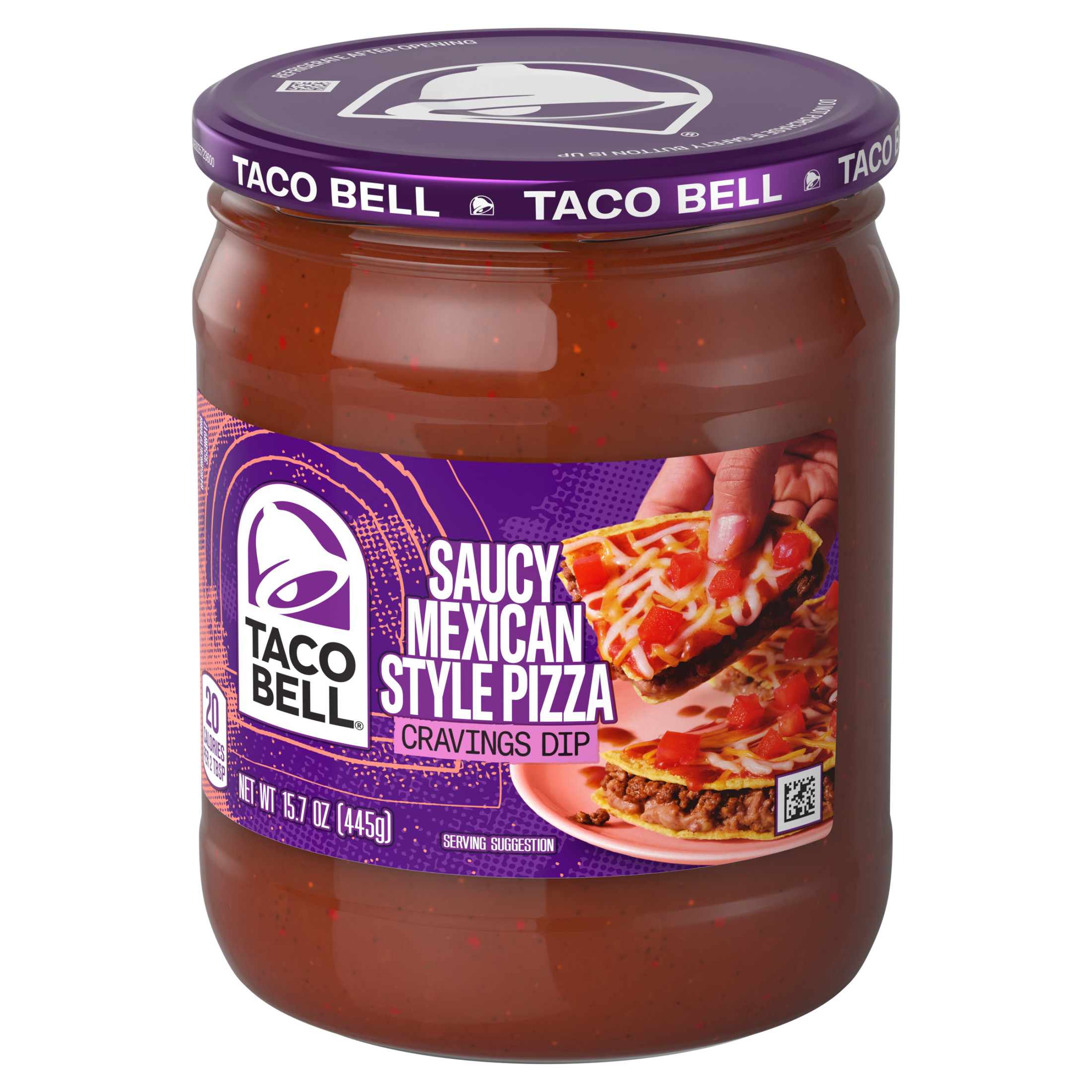 Taco Bell Saucy Mexican Style Pizza Cravings Dip, 15.7 oz Jar thumbnail 4