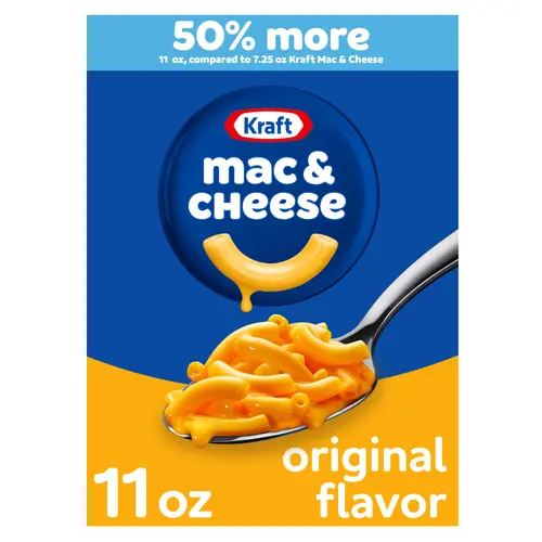 Kraft Original Mac & Cheese Macaroni and Cheese Dinner, 11 oz Box, Shelf-Stable