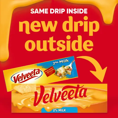 Velveeta 2% Milk Reduced Fat Meltitng Cheese Dip & Sauce with 25% Less Fat, 32 oz Block thumbnail 2