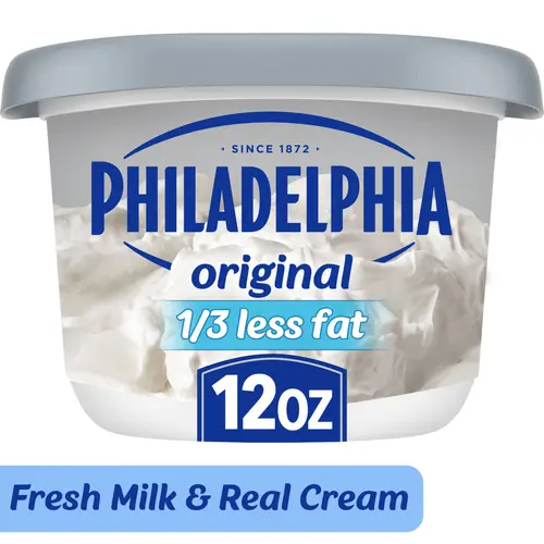 Philadelphia Reduced Fat Cream Cheese Spread, 12 oz Tub