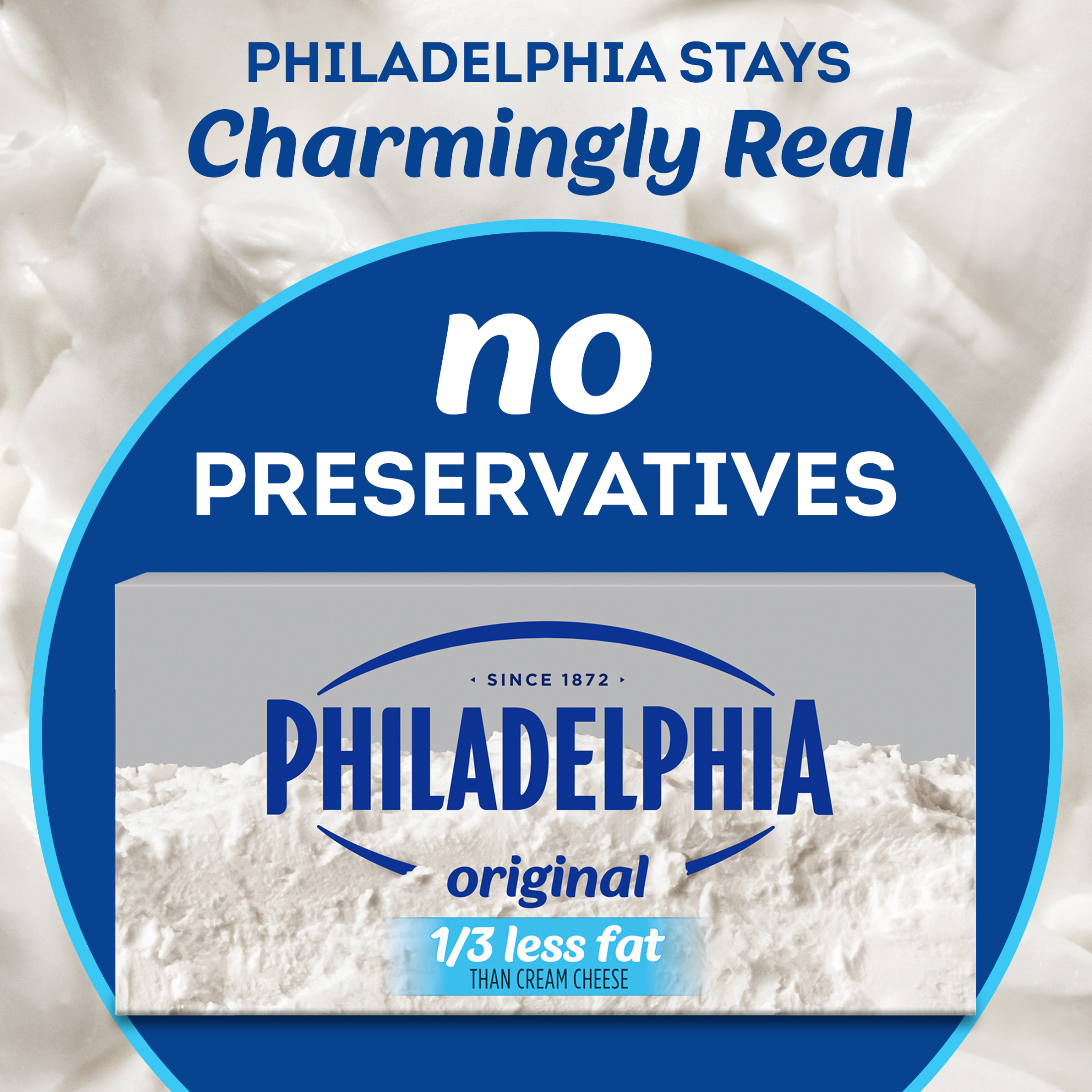Philadelphia Reduced Fat Cream Cheese, 8 oz Brick thumbnail 3