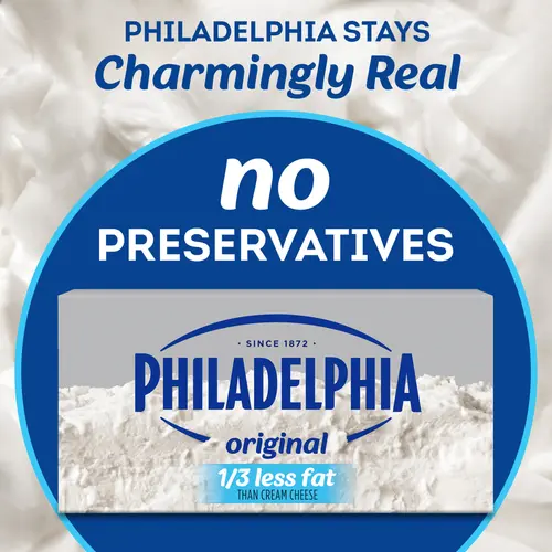 Philadelphia Reduced Fat Cream Cheese, 8 oz Brick thumbnail 3
