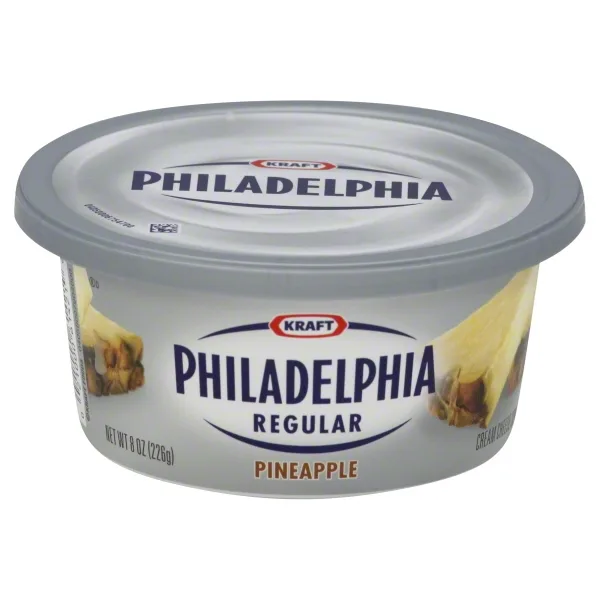 Kraft Philadelphia Pineapple Regular Pineapple Cream Cheese Spread, 8 Oz.