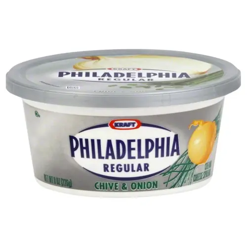Kraft Philadelphia Regular Chive & Onion Cream Cheese Spread, 8 Oz.