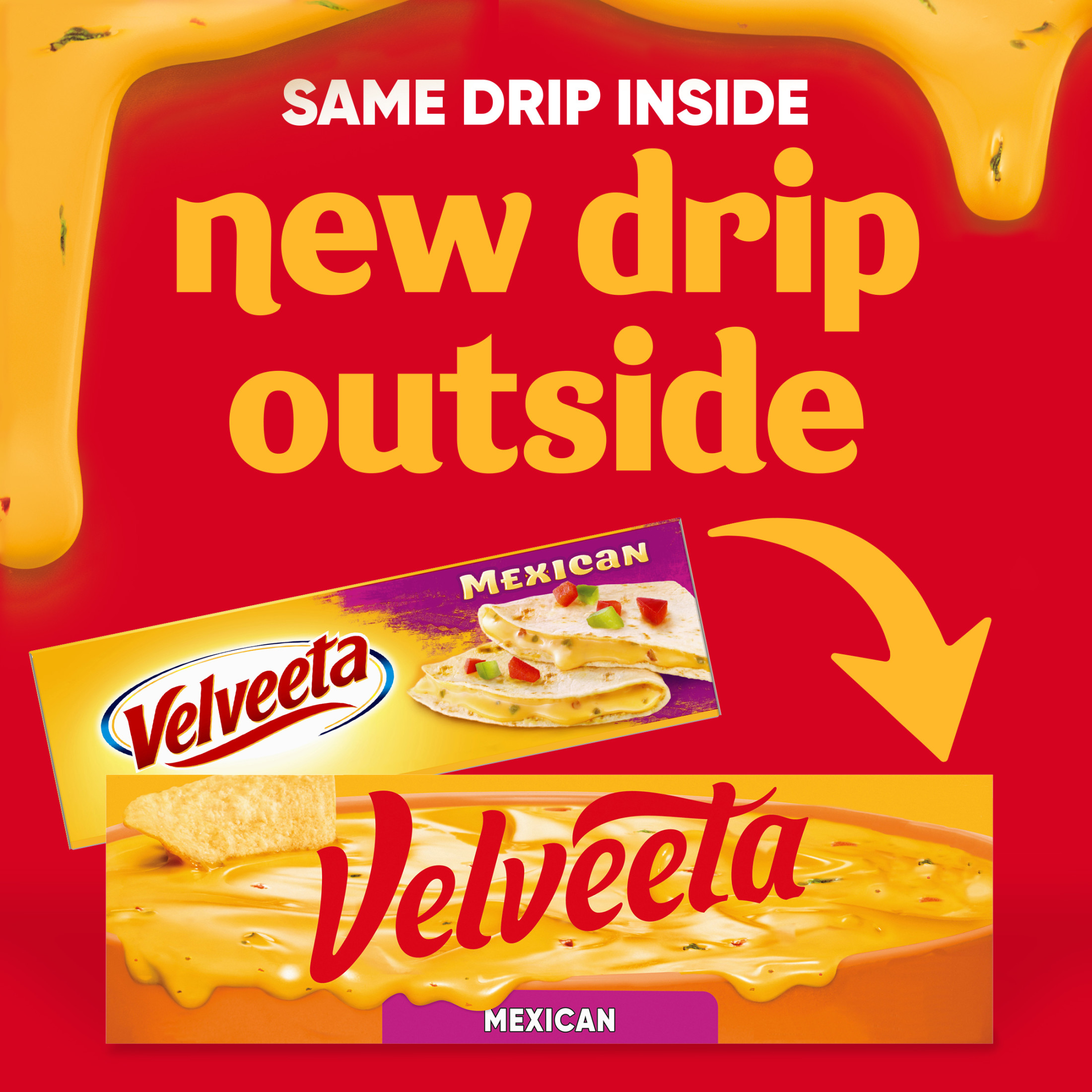 Velveeta Mexican Melting Cheese Dip & Sauce with Jalapeno Peppers, 32 oz Block thumbnail 2